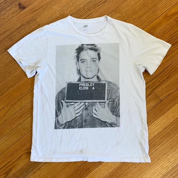 elvis army mugshot t shirt